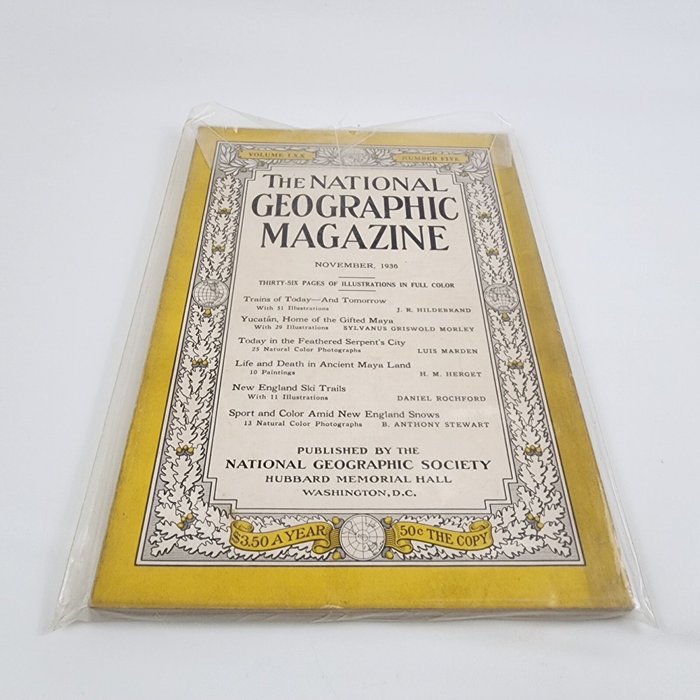 National Geographic Magazine November 1936 No Insert